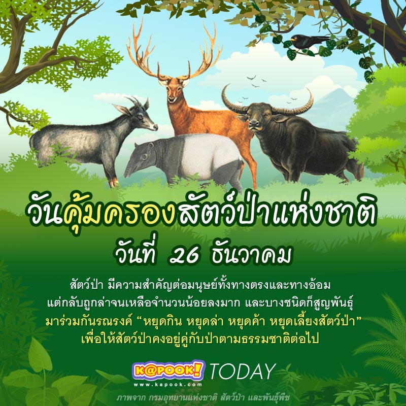 วันคุ้มครองสัตว์ป่าแห่งชาติ วันคุ้มครองสัตว์ป่าแห่งชาติ