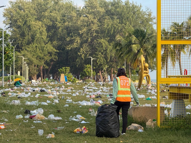 ขยะหลังจบงานเคานต์ดาวน์ 2569 