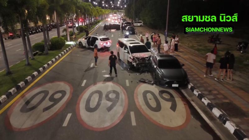 รถชน 8 คัน