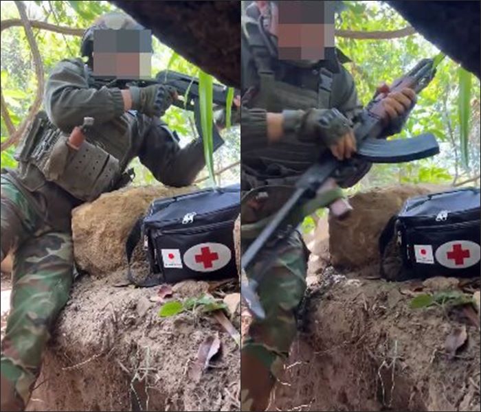 ทหารกัมพูชาใช้กล่องพยาบาลญี่ปุ่น ทหารกัมพูชาใช้กล่องพยาบาลญี่ปุ่น