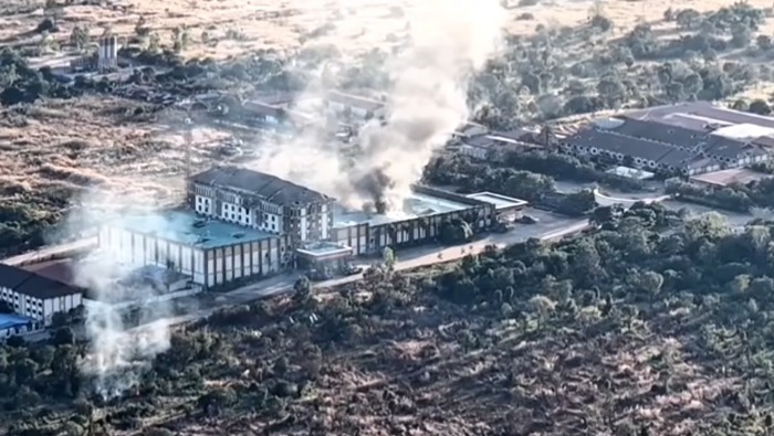 เปิดภาพไทยถล่มยิงกาสิโน ศูนย์สแกมเมอร์เขมร