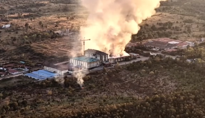 เปิดภาพไทยถล่มยิงกาสิโน ศูนย์สแกมเมอร์เขมร