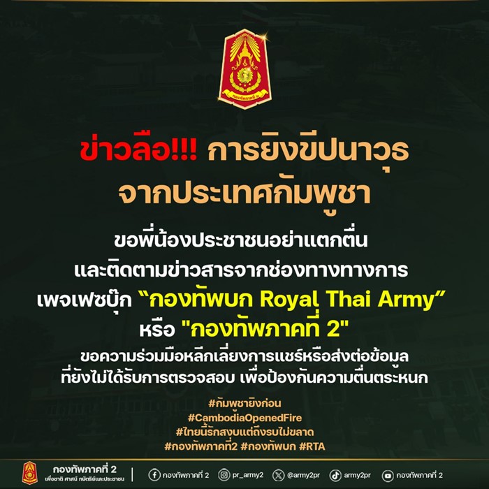 เหตุการณ์ชายแดน ไทย - กัมพูชา