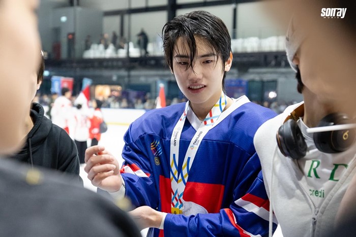 ภีม ธนัช ลิ้มปัญญากุล นักกีฬาไอซ์ฮอกกี้ทีมชาติไทย ชุดซีเกมส์ 2025