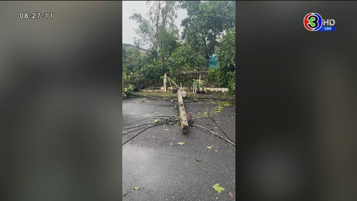  ฝนถล่มกรุงเทพฯ เช้ามืด ต้นไม้ล้ม เสาไฟโค่น รถพังเพียบ จราจรติดขัด