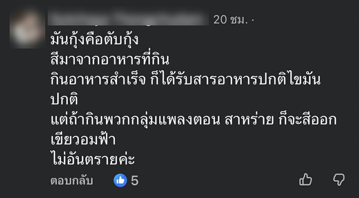 มันกุ้งสีนี้ คืออะไร 