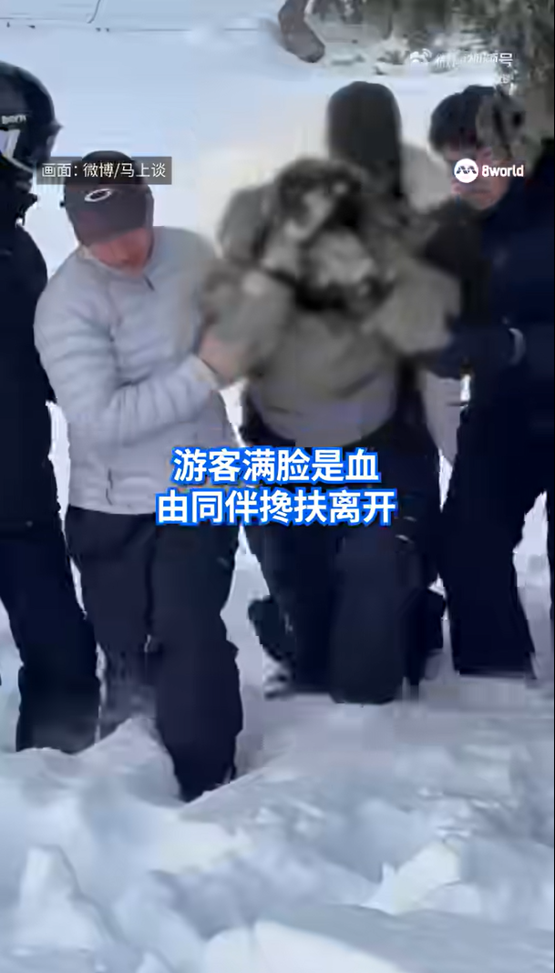 สาวเห็นเสือดาวหิมะโผล่