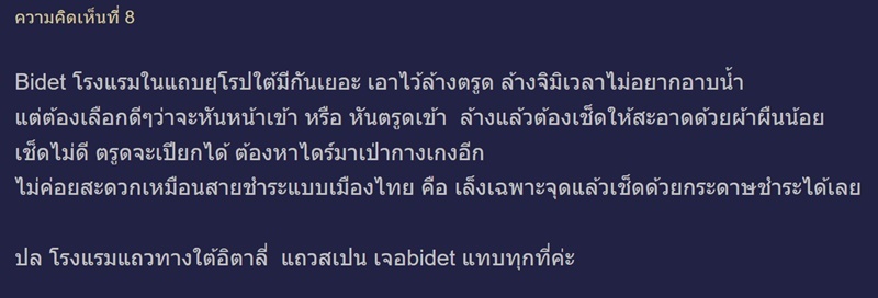 Bidet โถชำระที่คล้ายส้วม