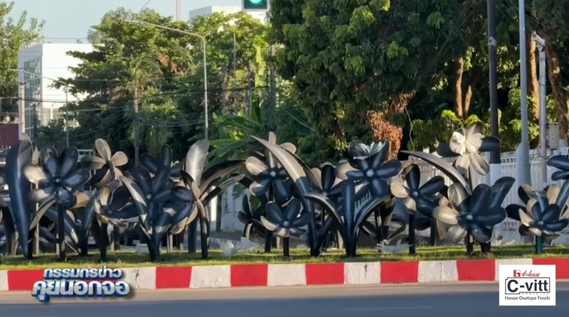 ดราม่า เทศบาลเชียงใหม่ พ่นสีดำทับดอกไม้รอบเมือง