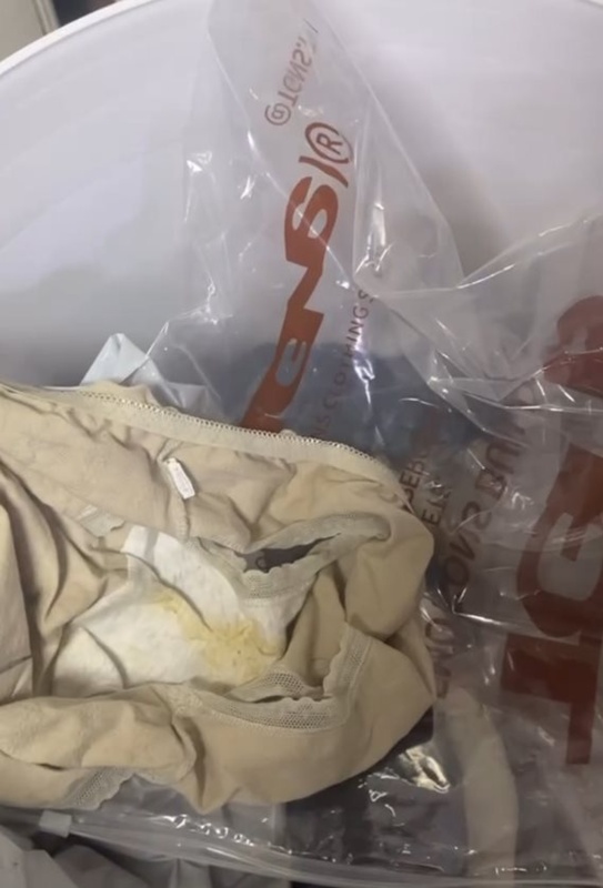 สาวซื้อกางเกงยีนส์ออนไลน์ ได้ของแถมมือสองสภาพช็อก