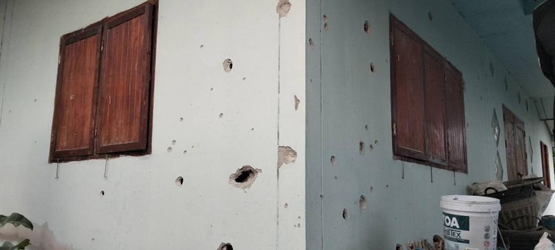 กระสุนปืนใหญ่กัมพูชาตกใส่บ้านประชาชนในสระแก้ว