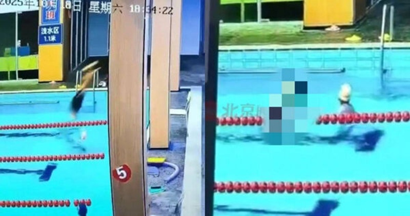 ครูพระโชว์กระโดดน้ำ