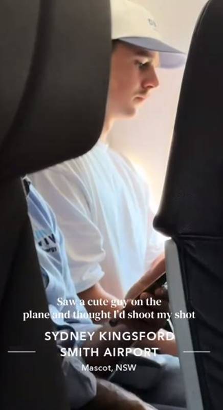 สาวทำภารกิจรัก ส่งโน้ตจีบหนุ่มหล่อบนเครื่องบิน